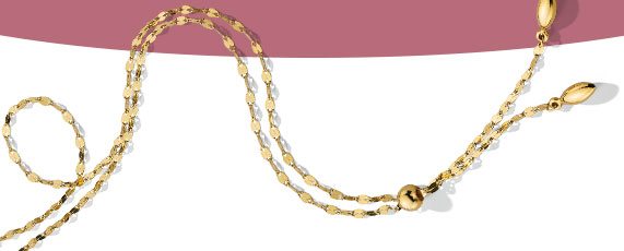 10K Yellow Gold Lariat Necklace