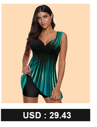 Ombre Print Wide Strap Swimdress and Shorts