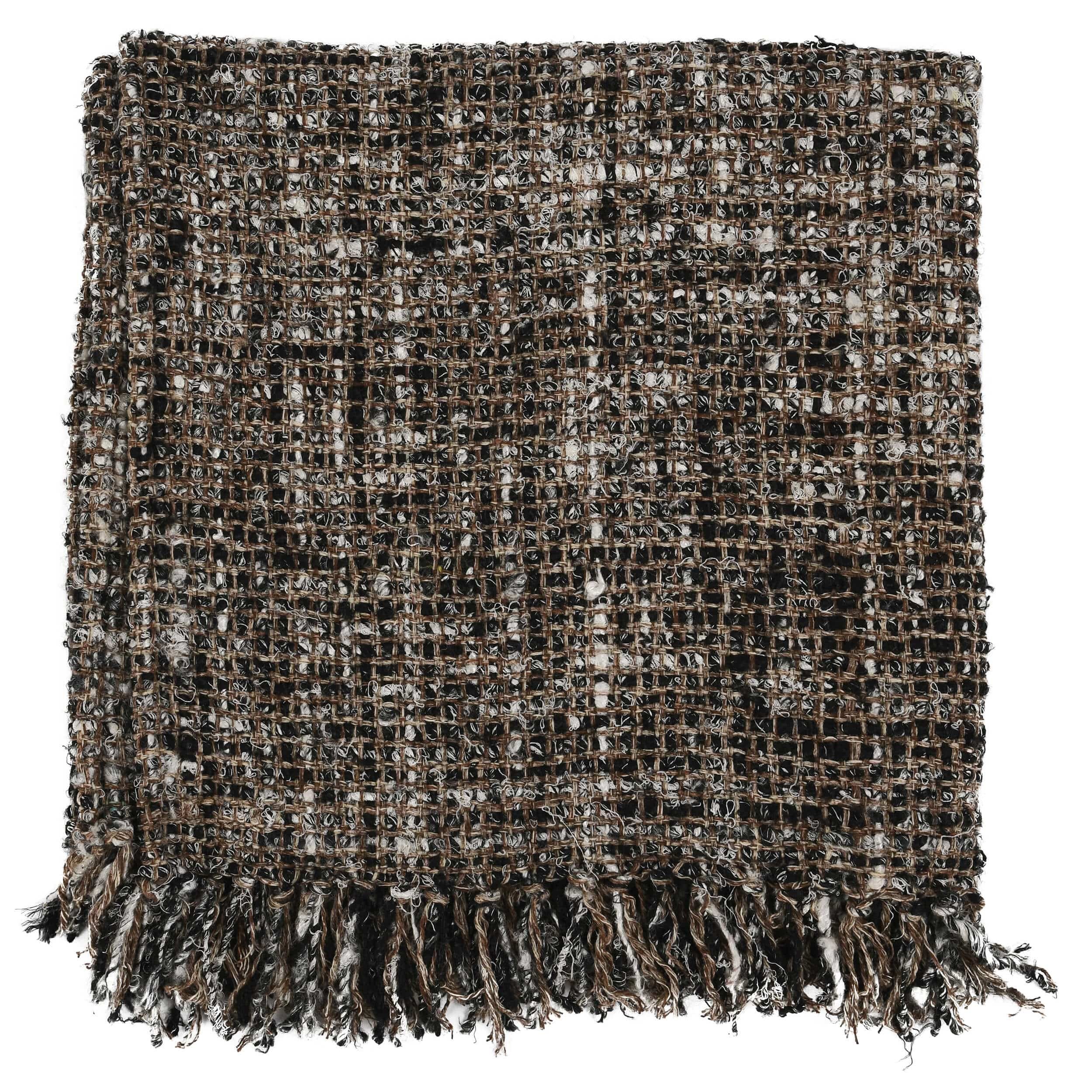 Image of Porter Throw, Black/Ivory