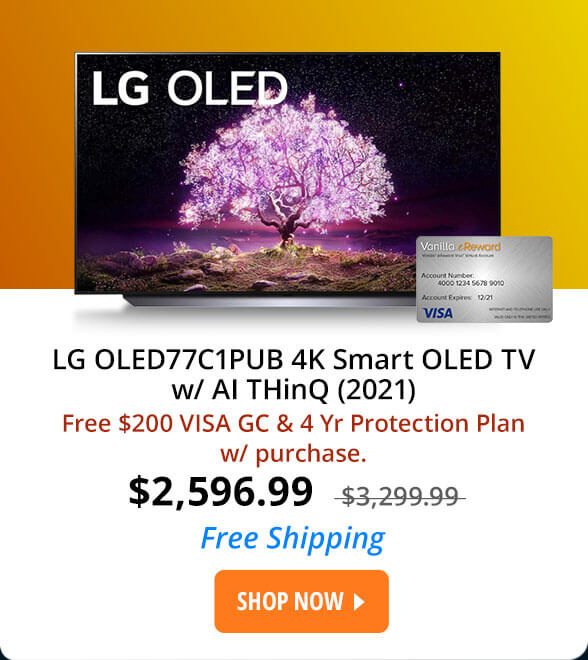 LG OLED77C1PUB 4K Smart OLED TV w/ AI THinQ (2021)