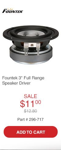 Fountek FE85 3in Full Range Speaker Driver