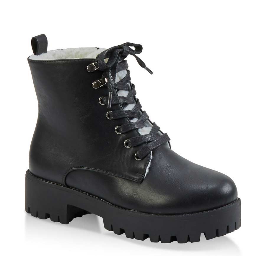 Sherpa Lined Lug Sole Boots