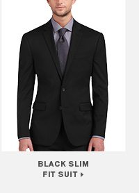 Black Slim Fit Suit>