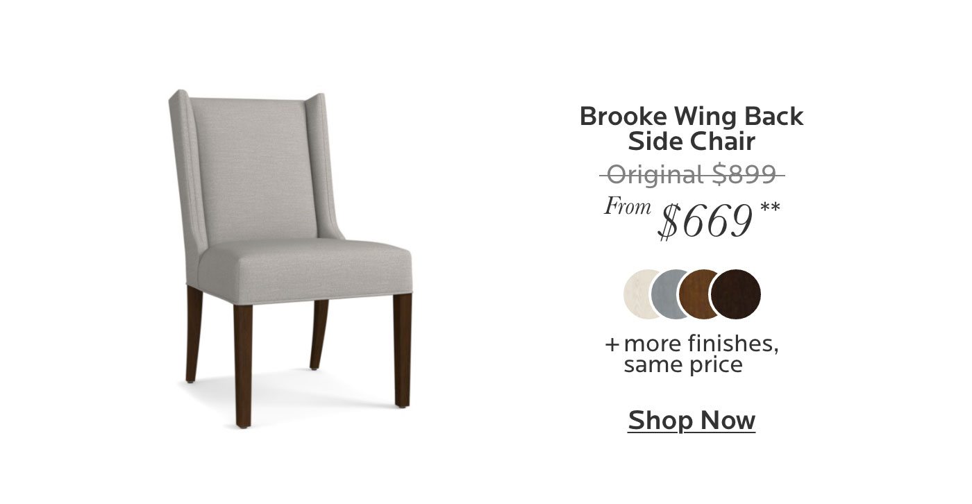 Brooke wing back side chair. From $674. Shop now.