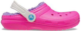 Shop The Classic Lined Clog Kids' in Pink Crush/Multi