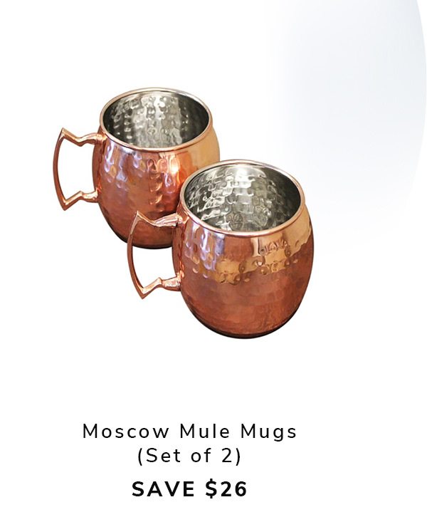 Epicureanist Moscow Mule Set of 2 Mugs | SHOP NOW