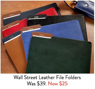 Wall Street Leather File Folder