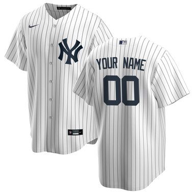 Nike New York Yankees White/Navy Home 2020 Replica Custom Jersey