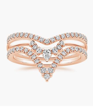 Crown Diamond Ring Stack