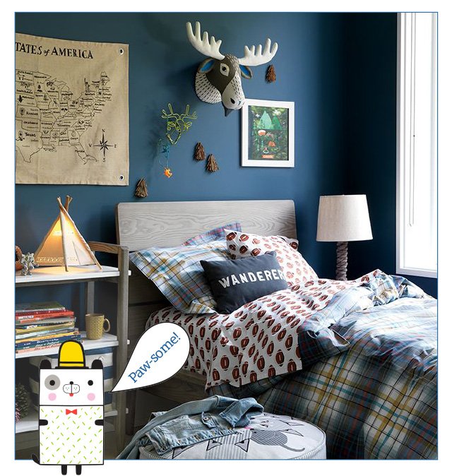 Shop Grey and Navy Boy's Room