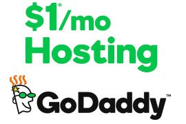 & GoDaddy 1-year Economy Web Hosting* w/ Unlimited bandwidth & 100GB Storage