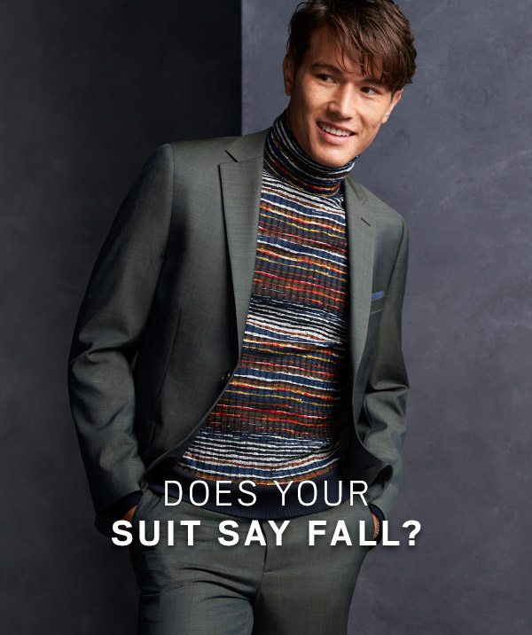 DOES YOUR SUIT SAY FALL? | Calvin Klein Skinny Fit Suit - Introducing an elevated type of sweater weather. + Calvin Klein Inifinite Dress Shirts and more - SHOP NOW