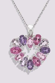 Amethyst Heart Necklace