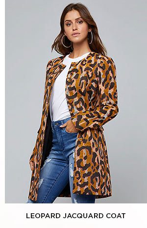 LEOPARD JACQUARD COAT