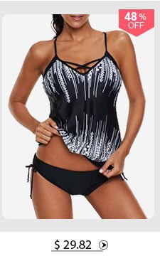 Scoop Back Contrast Piping Layered Swimdress and Panty