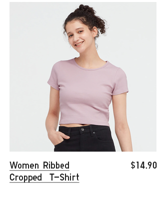 PDP1 - WOMEN RIBBED CROPPED T-SHIRT