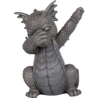 Dabbing Dragon Garden Statue