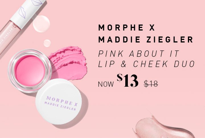 Morphe X Maddie Ziegler Pink About It Lip & Cheek Duo NOW $13 $18