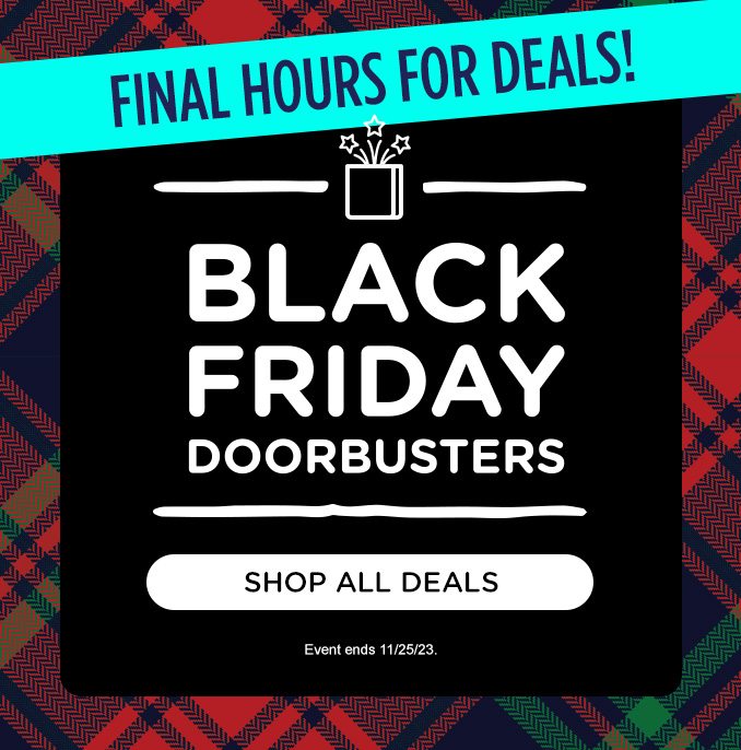 Final Hours Black Friday Doorbusters - ends today