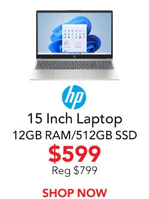 HP Natural Silver 15 Inch Laptop Intel Core i5-1335U 12GB RAM 512GB SSD, Intel Iris Xe Graphics