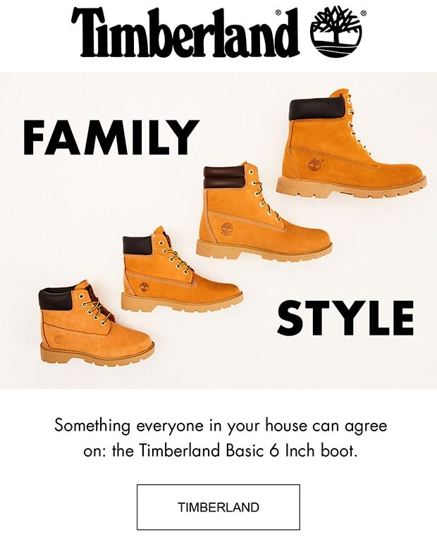 TIMBERLAND FAMILY STYLE SOMETHING EVERYONE IN YOUR HOUSE CAN AGREE ON: THE TIMBERLAND BASIC 6 INCH BOOT. |TIMBERLAND|