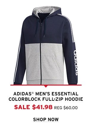 Adidas Men's Essentials Colorblock Full-Zip Hoodie - Click to Shop Now