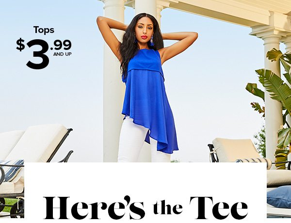 Shop Tops $3.99 and Up