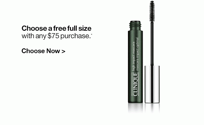 Choose a free full size with any $75 purchase.*