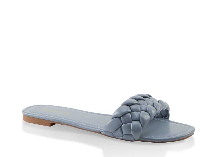 Braided Strap Slide Sandals