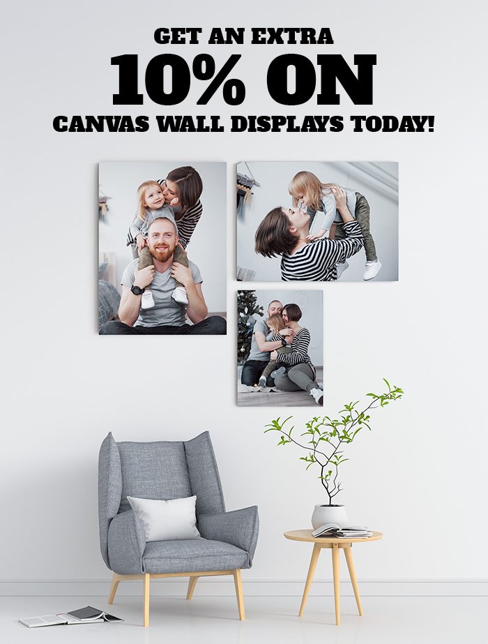 Get 10% additional discount on canvas wall displays with us!