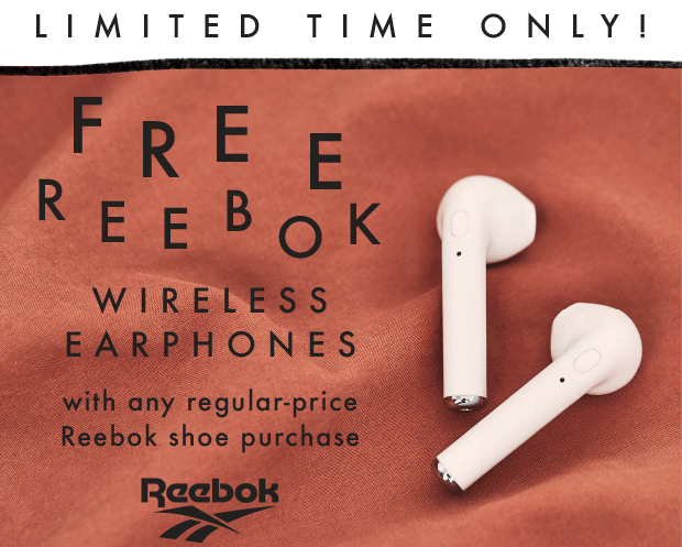 FREE REEBOK WIRELESS EARPHONES