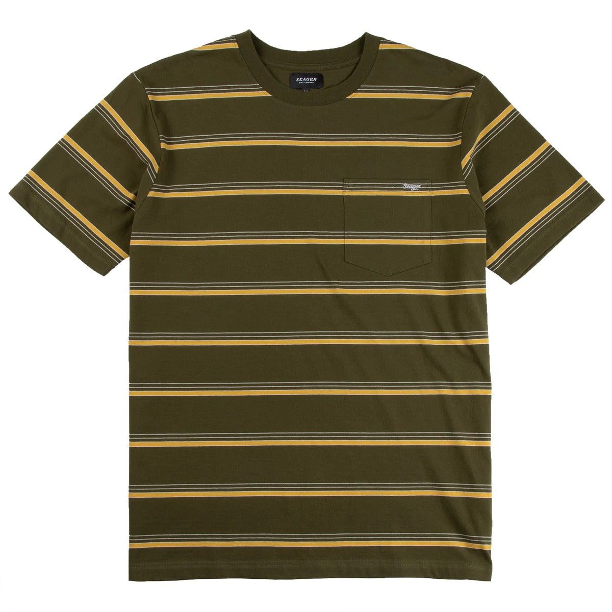 Image of Seager Mens Shirt Canyon Stripe Crew