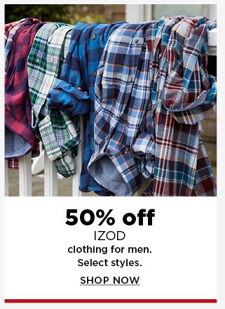 50% off izod clothing for men. shop now.