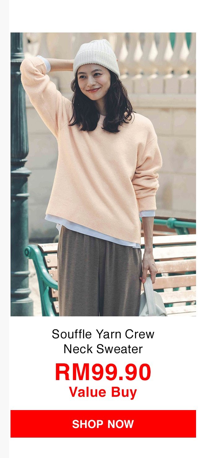 Souffle Yarn Crew Neck Sweater