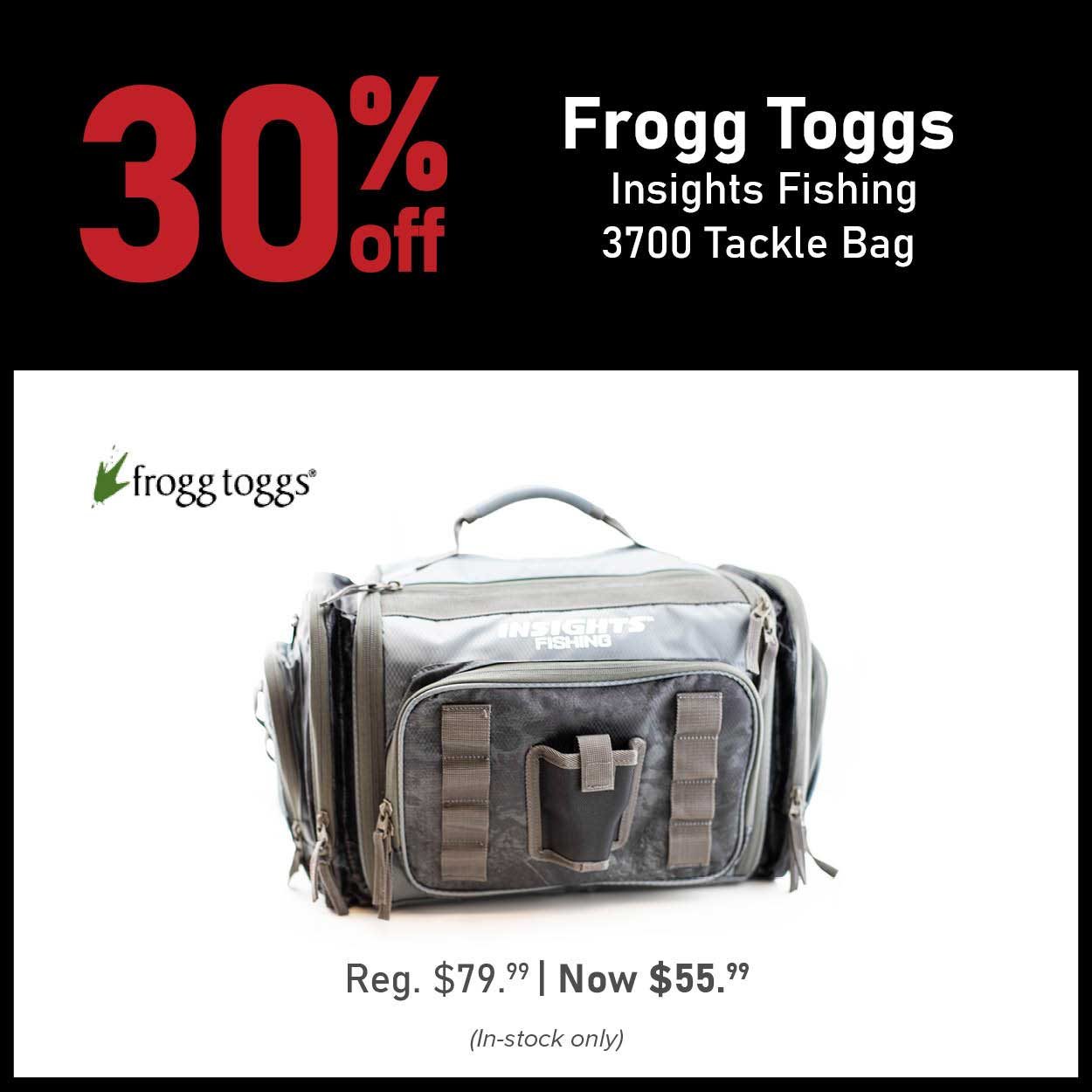 30% Off Frogg Toggs Insights Fishing 3700 Tackle Bag Reg. $79.99 | Now $55.99 (In-stock only)