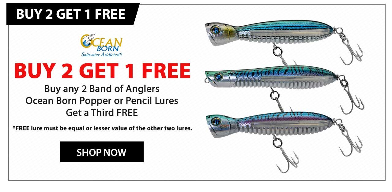 Buy 2 Get 1 FREE - A Band of Anglers Ocean Born Popper or Pencil Lures