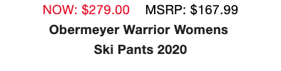 Obermeyer Warrior Womens Ski Pants 2020 - PRICE