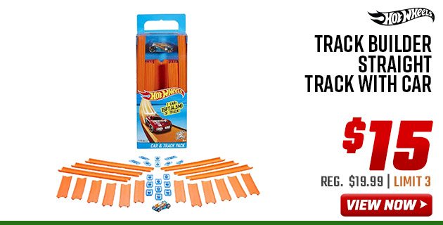 Hot Wheels Track Builder Straight Track with Car