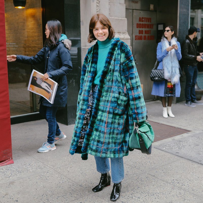 Reese Blutstein in Esteban Cortazar coat