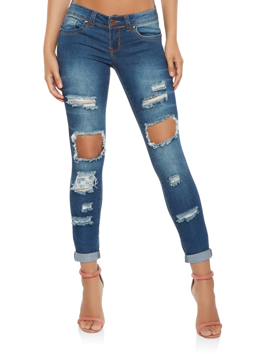 VIP Ripped Push Up Skinny Jeans