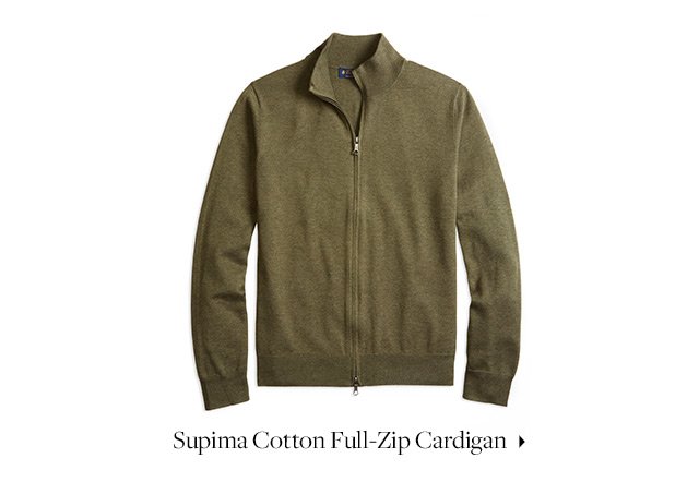 SUPIMA COTTON FULL-ZIP CARDIGAN