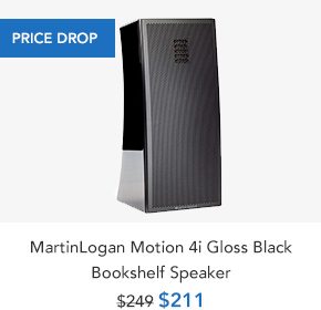 Shop MartinLogan Motion 4i Gloss Black Bookshelf Speaker