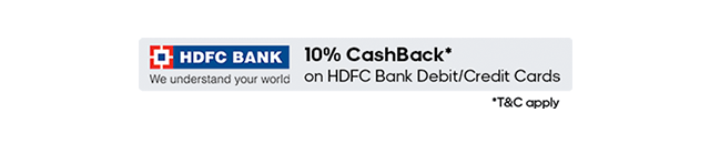 10% CashBack with HDFC