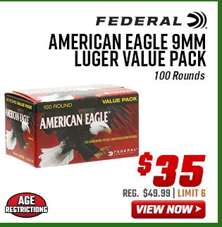 Federal American Eagle 9mm Luger Value Pack