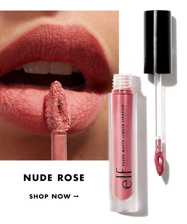 Sheer Matte Liquid Lipstick in Nude Rose. Shop Now