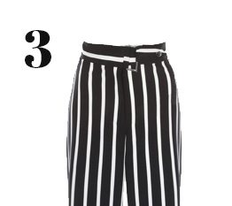 Stripe crop trousers