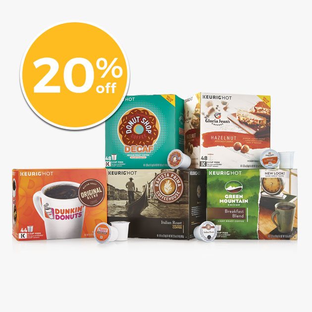 Keurig® K-Cup® Coffee 36-48 Count Value & Variety Packs - 20% off