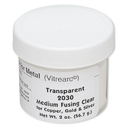 Enamel, Vitrearc©, transparent clear, medium fusing. Sold per 2-ounce jar.