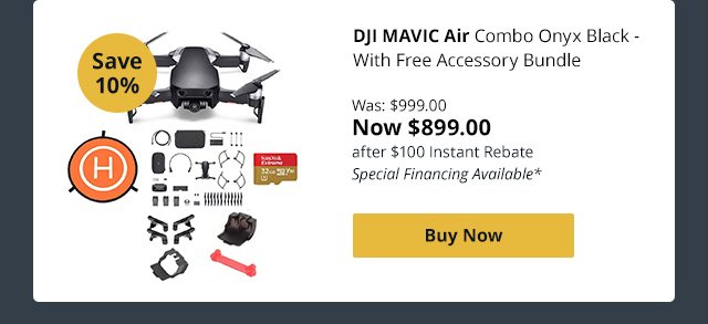 DJI MAVIC Air Combo Onyx Black - With Free Accessory Bundle