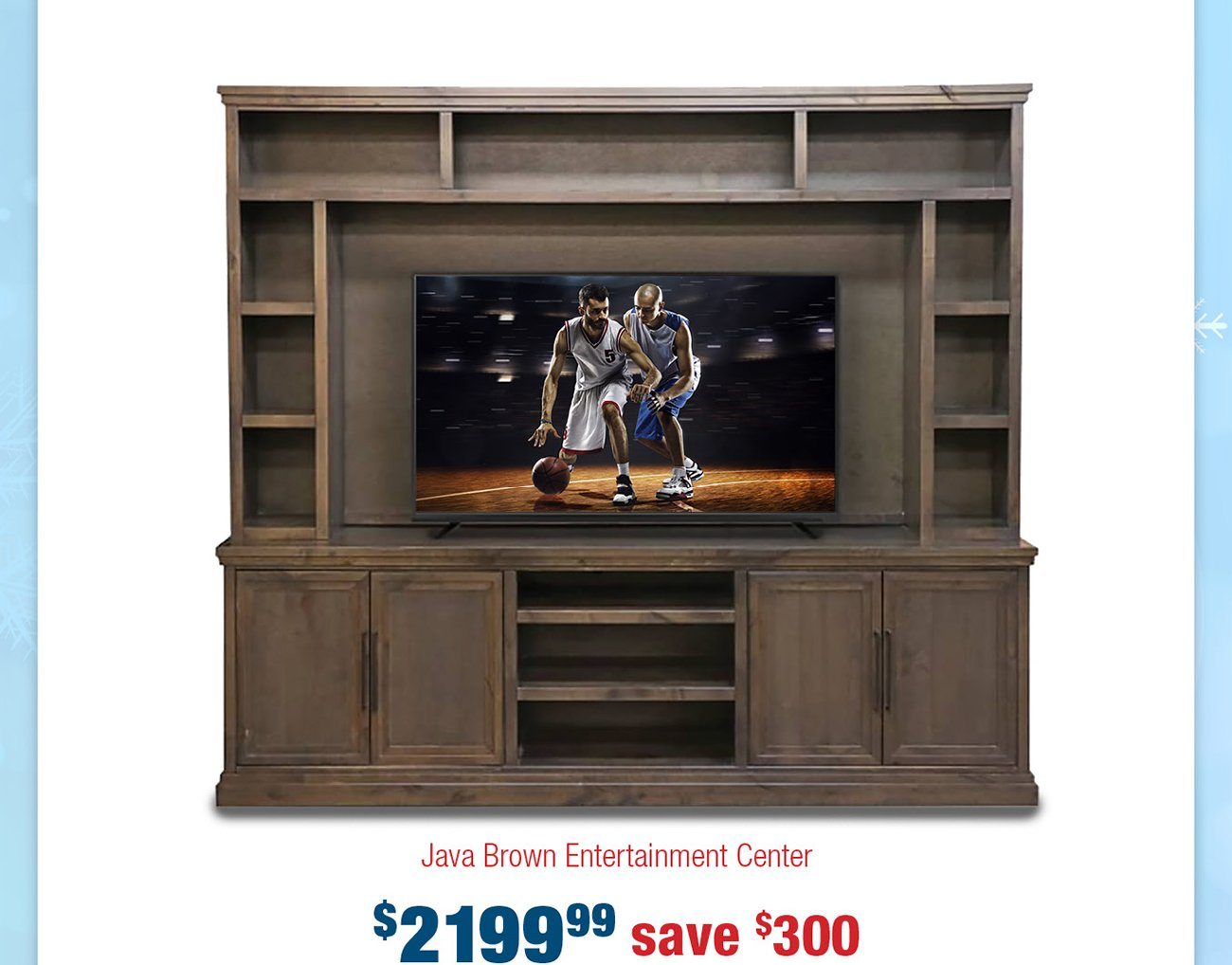 Java-brown-entertainment-center